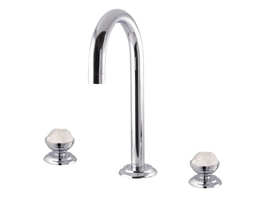 Bronces Mestre Magma Three holes basin set with quartz stone - 072201-QZ0