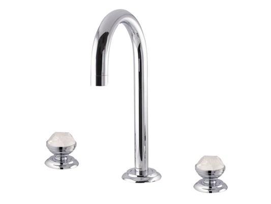 Bronces Mestre Magma Three holes basin set with quartz stone - 072201-QZ0