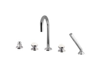 Bronces Mestre Magma Five hole bath set with quartz stone - 072216-QT0