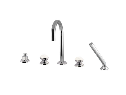 Magma Five hole bath set with quartz stone