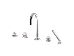 Bronces Mestre Magma Five hole bath set with quartz stone - 072216-QZ0