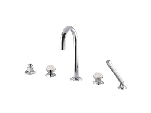 Magma Five hole bath set with quartz stone