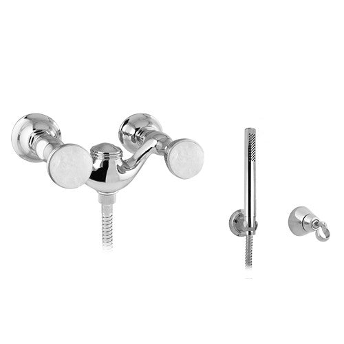 Magma Bath shower mixer with hand shower and quartz stone