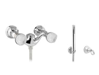 Bronces Mestre Magma Bath shower mixer with hand shower and quartz stone - 072219-QZ0