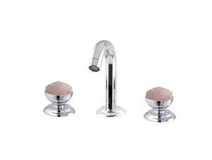 Bronces Mestre Magma Three holes bidet set with pink quartz stone - 072221-QZP