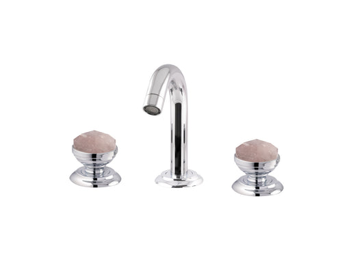 Magma Three holes bidet set with pink quartz stone