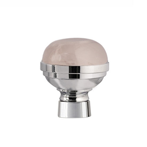 Bronces Mestre Magma Knob for shower system with pink quartz stone - 072245-QTP