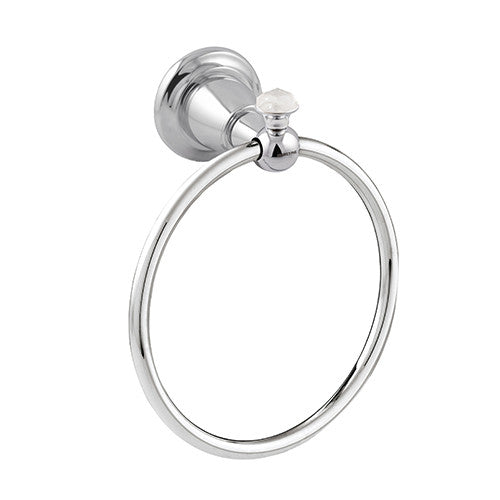 Bronces Mestre Magma Towel ring 165mm with quartz stone - 072273-QZ0