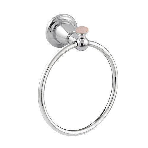 Magma Towel ring 165mm with pink quartz stone