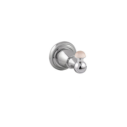 Magma Robe hook with pink quartz stone