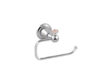 Bronces Mestre Magma Toilet paper holder with pink quartz stone - 072277-QZP