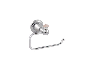 Bronces Mestre Magma Toilet paper holder with pink quartz stone - 072277-QZP