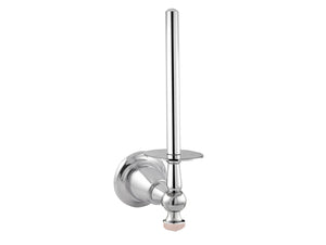 Bronces Mestre Magma Spare toilet paper holdwer with pink quartz stone - 072285-QZP