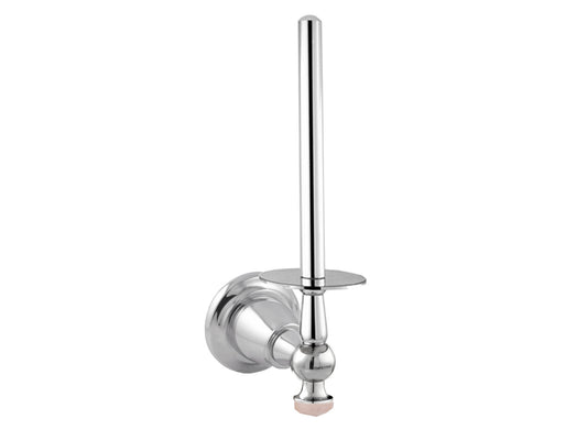 Bronces Mestre Magma Spare toilet paper holdwer with pink quartz stone - 072285-QZP