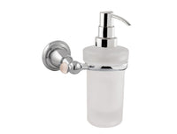Bronces Mestre Magma Wall soap dispenser with pink quartz stone - 072286-QTP