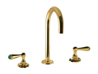 Bronces Mestre Atlantica Precious Three holes basin set with malachite stone - 073801-ML0