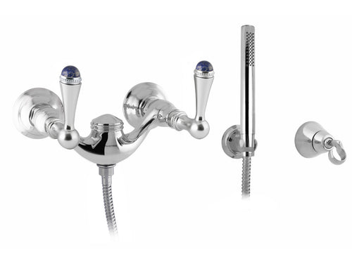 Atlantica Precious Bath shower set with lapislazuli stone