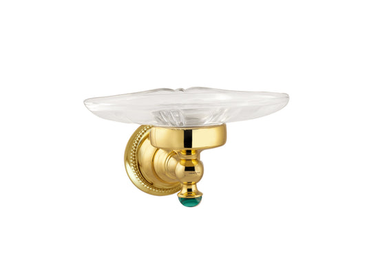Bronces Mestre Atlantica Precious Soap dish holder with malachite stone - 073878-ML0