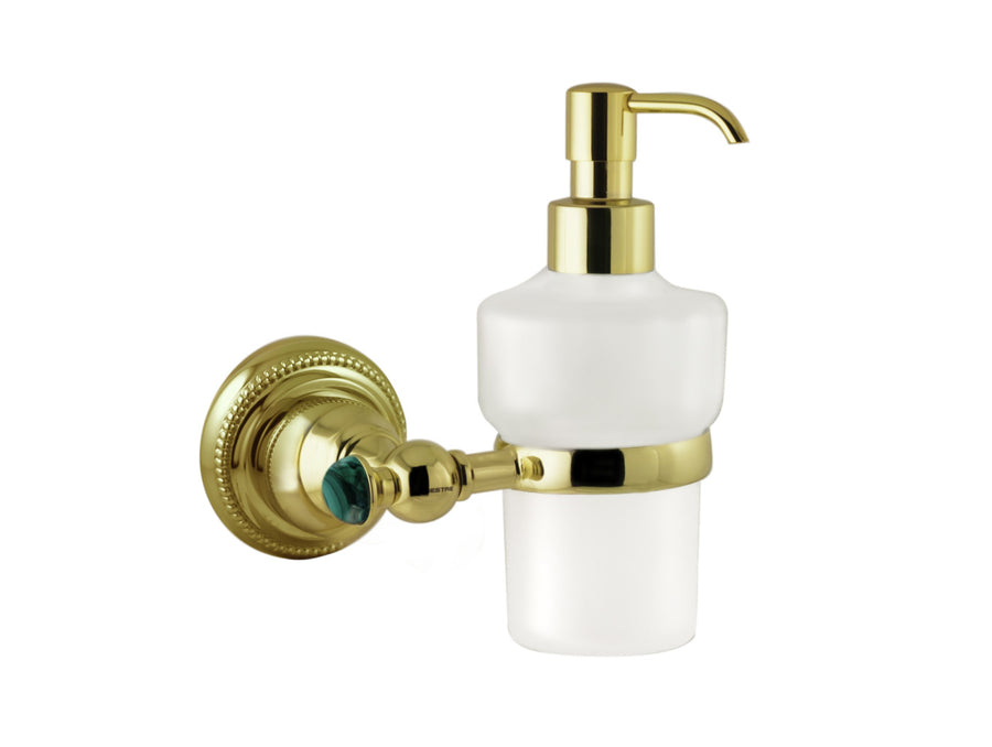 Bronces Mestre Atlantica Precious Wall soap dispenser with malachite stone - 073886-ML0