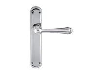 Bronces Mestre Metropolis Door lever handles set on plates with Swarovski Crystal Rocks - 0A0381