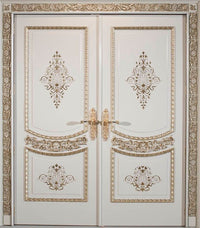 Clasica Door lever handles set on plates with Swarovski crystal in interior - Bronces Mestre
