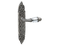 Bronces Mestre Clasica Door lever handles set on plates with Swarovski crystal - 0A1741-B00