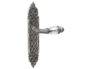 Bronces Mestre Clasica Door lever handles set on plates with Swarovski crystal - 0A1741-B00