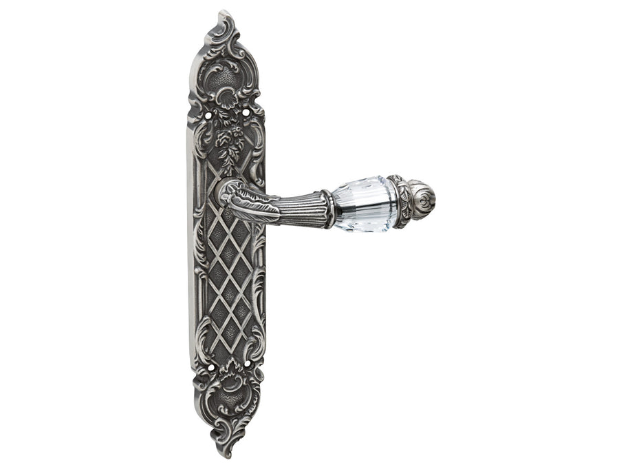 Bronces Mestre Clasica Door lever handles set on plates with Swarovski crystal - 0A1741-B00