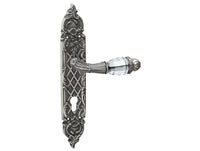 Bronces Mestre Clasica Door handles set on plates with Swarovski crystal and europrofile - 0A1741-B85Y