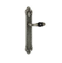 Bronces Mestre Treasure Door lever handles set on plates with Swarovski black crystal - 0A2441-N00