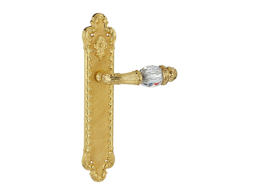 Bronces Mestre Treasure Door lever handles set on plates with Swarovski crystal - 0A2841-000