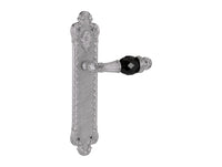 Bronces Mestre Treasure Door lever handles set on plates with Swarovski black crystal - 0A2841-N00