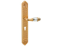Bronces Mestre Clasica Door handles set on plates with Swarovski crystal and europrofile - 0A3041-85Y