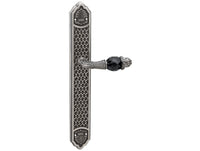 Bronces Mestre Clasica Door lever handles set on plates with Swarovski black crystal - 0A3041-N00