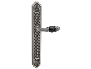 Bronces Mestre Clasica Door lever handles set on plates with Swarovski black crystal - 0A3041-N00