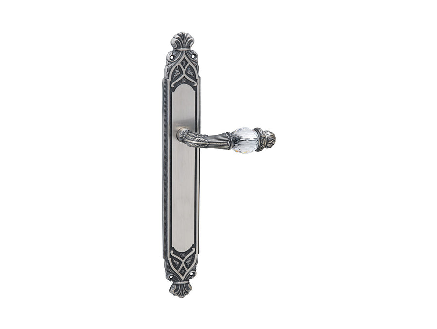 Bronces Mestre Clasica Door lever handles set on plates with Swarovski crystal - 0A3441