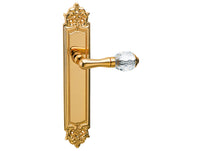 Bronces Mestre Clasica Door lever handles set on plates with Swarovski crystal - 0A3840-000
