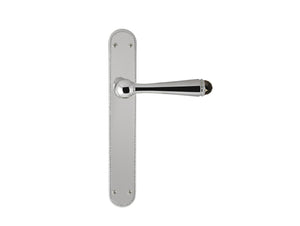 Bronces Mestre Metropolis Door lever handles set on plates with Swarovski black crystal - 0A4085-SN0
