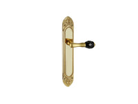 Bronces Mestre Mihrab Door handle on plate with black Swarovski crystal 53x300mm - 0A4140-N00