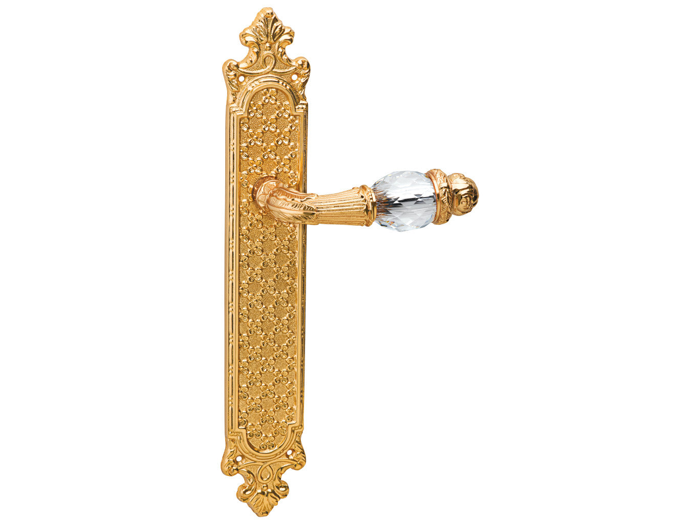 Bronces Mestre Clasica Door lever handles set on plates with Swarovski crystal - 0A4640-000