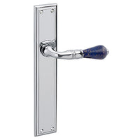Bronces Mestre Urbe Precious Lapislazuli Door lever handles set on plates with lapislazuli stone - 0A4769