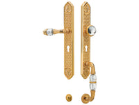 Bronces Mestre Clasica Entrance door set with Swarovski crystal keyhole europrofile 85mm - 0J3007-SZ85