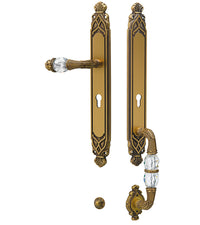 Bronces Mestre Clasica Entrance door set with Swarovski crystal keyhole europrofile 85mm - 0J3407-S85Y
