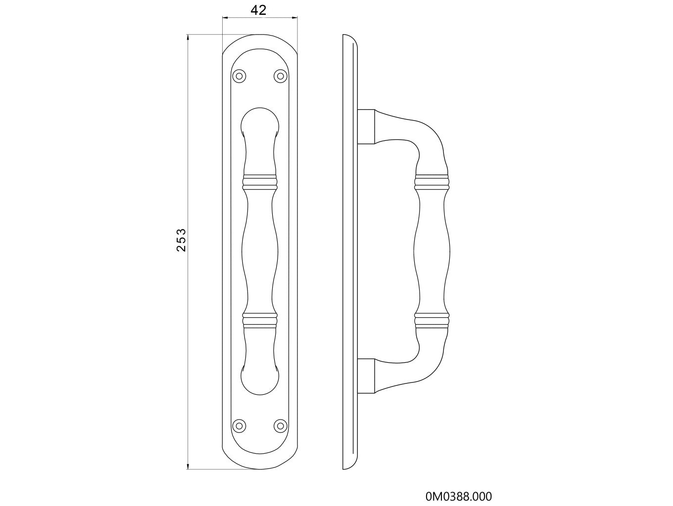 Technical drawing - Bronces Mestre