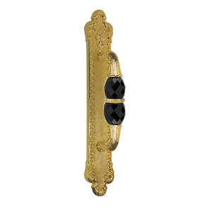 Bronces Mestre Treasure Door pull handle on plate with Swarovski black crystal - 0M2405-SN0