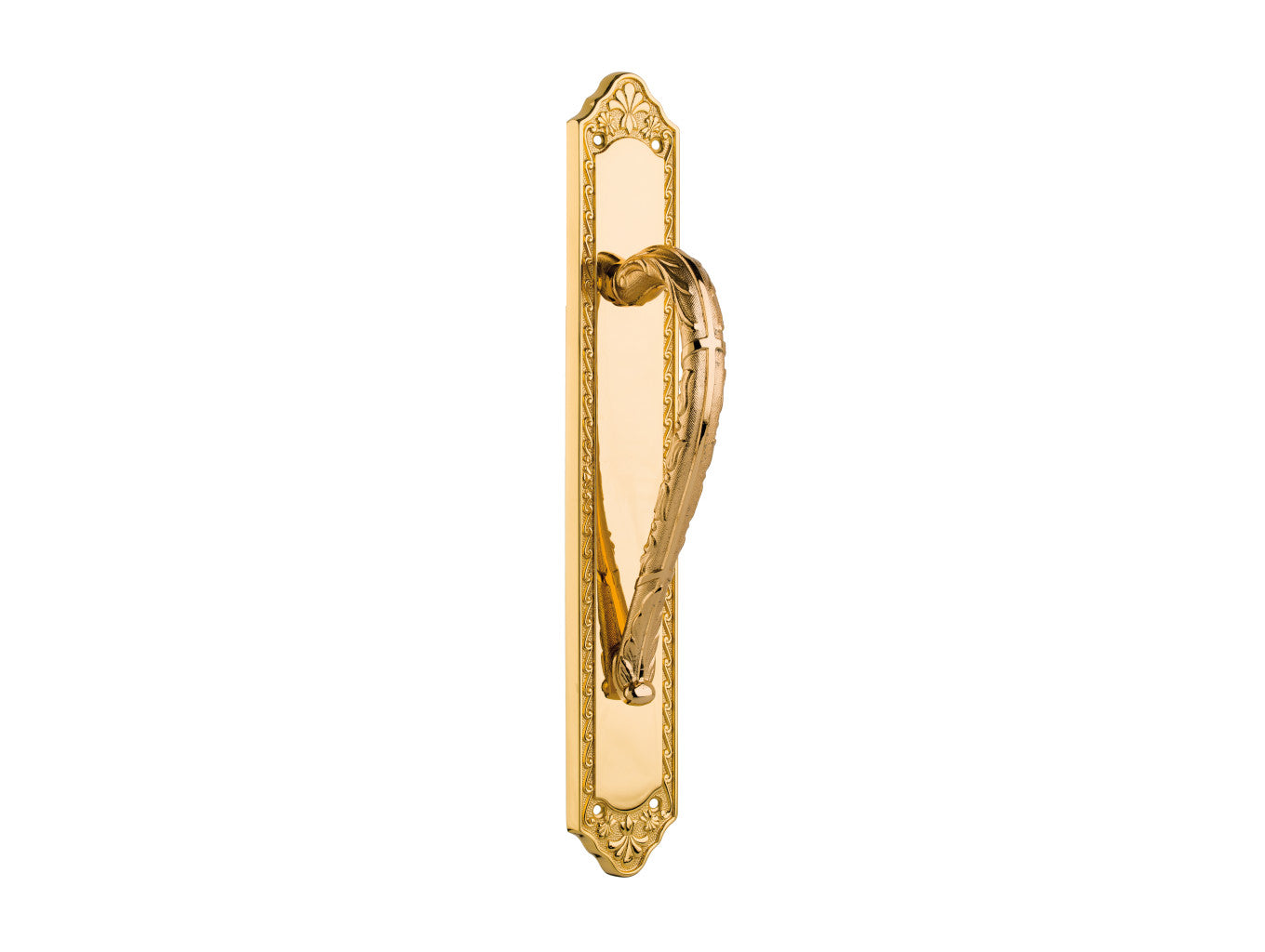 Bronces Mestre Clasica Door pull handle on plate - 0M2903