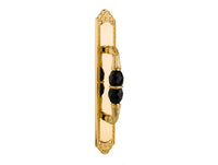 Bronces Mestre Clasica Door pull handle on plate with Swarovski black crystal - 0M2905