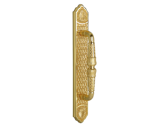 Bronces Mestre Clasica Door pull handle on plate - 0M3002