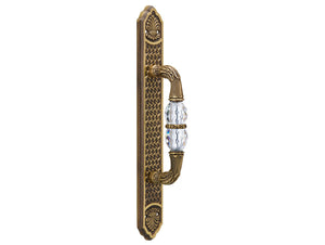 Bronces Mestre Clasica Door pull handle on plate with Swarovski crystal - 0M3005-S00