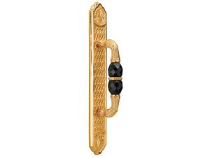 Bronces Mestre Clasica Door pull handle on plate with Swarovski black crystal - 0M3005-SN0